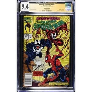 Amazing Spider-Man 362 Newsstand Rare CGC JSA 9.4 Signed Mark Bagley 501013
